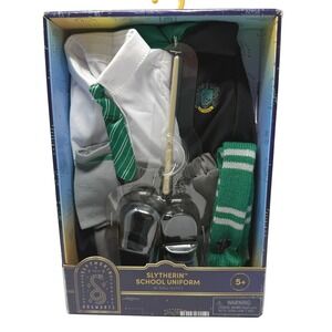 Harry Potter Slytherin School Uniform 18" Doll Outfit Robe Skirt Wand New